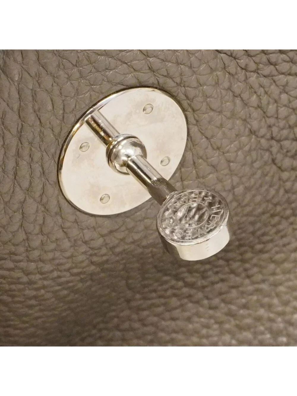 Hermes Handbag Lindy 30 Verso Taurillon Clemence Etain Blue Indigo Silver 2-Way